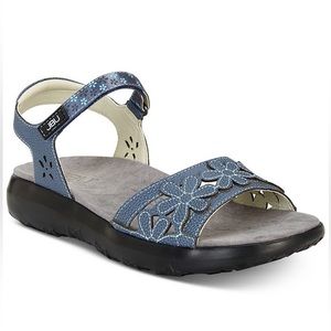JBU by Jambu Cornflower Blue Wildflower Sandals ankle strap floral sandal